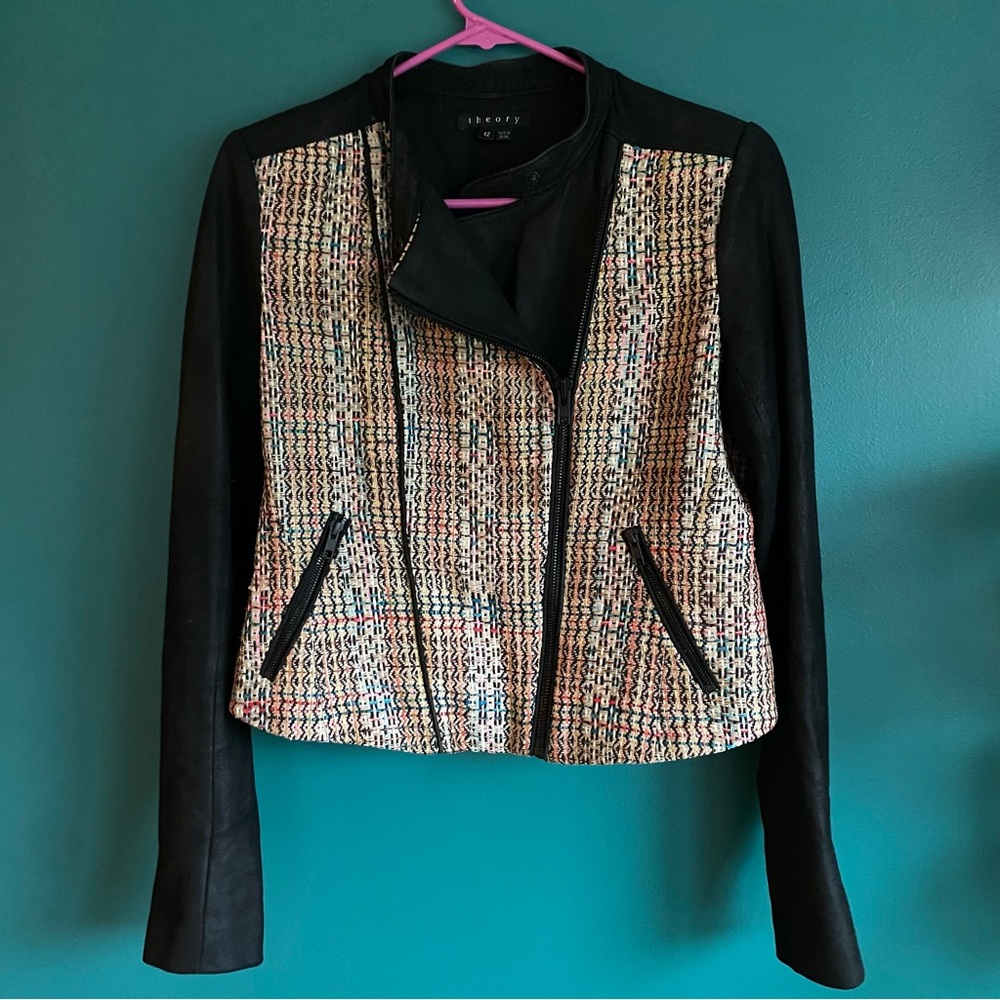 Theory Scheli Moto Silk Jacket